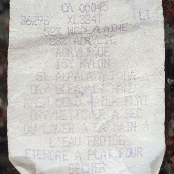 VTG Tundra Canada Men's Wool Blend Button Long Sleeve Knit Polo Sweater Size L - Picture 4 of 4